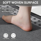 Kitchen Mats for Floor, Non Slip Kitchen Rugs, 17x30 Grey - Image 6
