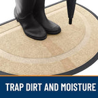 OLANLY Half Circle Front Door Mat Outside 47x23 All-Season Rubber Doormat - Image 4