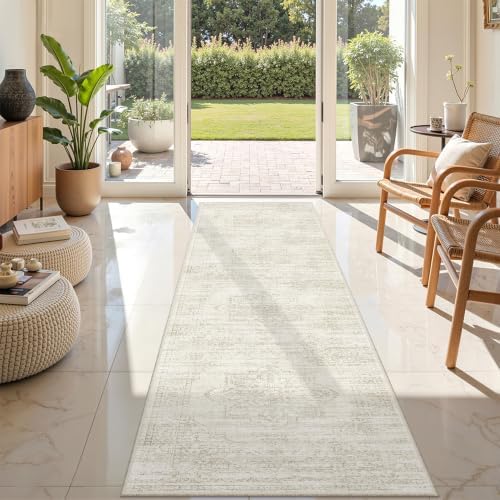 2x8 Runner Rug Non Slip,Washable Hallway Runner Rug,Beige - Image 4