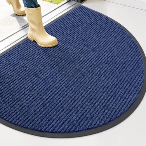 OLANLY Half Circle Front Door Mat 40x32, Waterproof Heavy-Duty Doormat by OLANLY