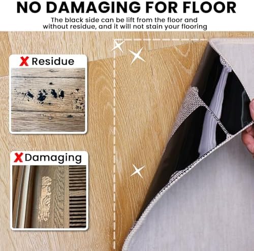 Reusable Rug Tape Grippers,Carpet Tape No Damaging for Hardwood Floors 20Pc - Image 3
