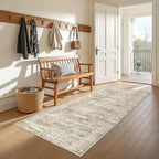 3x6 Runner Rug Non Slip,Washable Hallway Runner Rug,Brown by Restydon
