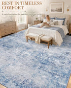 OLANLY 9x12 Washable Area Rug, Soft Non Slip Carpet for Bedroom Living Room - Image 4