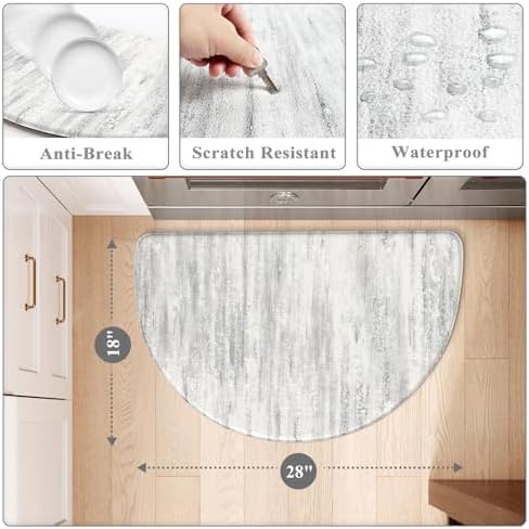 KIMODE Anti Fatigue Kitchen Mats for Floor, Abstract Half Moon Kitchen Rug - Image 5