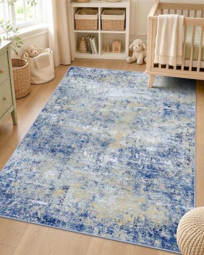 OLANLY 3x4 Washable Accent Rug, Soft Non Slip Carpet for Entryway Bedside by OLANLY