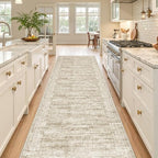 2'6 x 12' Runner Rug Non Slip,Washable Kitchen Rugs,Brown - Image 3
