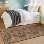 Boho Washable 2x8 Long Rugs for Hallway, Non Skid Front Door Runner Indoor Entrance, Floral Vintage Carpet for Kitchen, Non Slip Low Pile Stain Resistant Soft Mat (Gold Brown) - Image 3