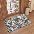 SameBed Washable 2x3 Entryway Area Rug, Vintage Kitchen Rug Black by SameBed