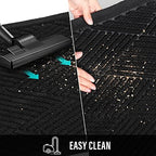 HIYARD Sturdy Front Door Mat, Absorbent Muddy Dirt Resist Welcome Door Mats Outdoor Indoor, Stain and Fade Resistant, Non-Slip Rubber Backing Low Profile Doormat for Entryway, 60×36, Black - Image 7