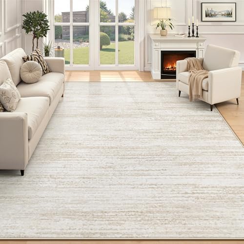 Area Rug 5x7 Living Room Rugs: Washable Modern Rug Non-Slip Soft Rugs Stain Resistant Printed Rug Indoor Carpet for Bedroom Kitchen Dining Room Nursery Home(Beige, 5'x7') by ZomfyRugs