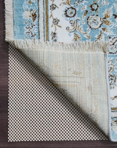 Veken 8x12 Ft Rug Pad Gripper for Hardwood Floors, Non Slip Rug Pads for Area Rugs, Thick Rug Grippers for Tile Floors, Under Carpet Anti Skid Mat, with More Than 99 Pieces Anti-Slip Square Pattern by Veken