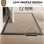 Front Door Mat, Heavy Duty Non-Slip Doormat 35.5"x24", Beige - Image 5
