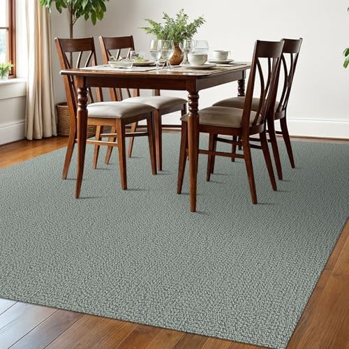 EARTHALL Washable Area Rug, Non Slip Living Room Rug, 6x9 Ft, Green/Grey - Image 6