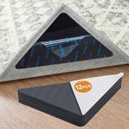 12 Pcs Rug Tape,Anti Slip Rug Pads Grippers for Hardwood Floors and Tiles,with Strong Adhesive Grid Backing -No Residue,Reusable Carpet Tape, Double-Sided Adhesive Rug Stickers by Tiergrade