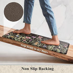 KIMODE Anti Fatigue Mats for Kitchen Floor, Farmhouse Floral Kitchen Rugs - Image 4
