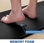 StepRite Kitchen Mats for Floor, 2-Piece Anti-Fatigue Kitchen Rugs, Black - Image 7