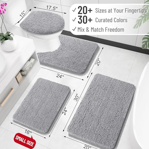OLANLY Bathroom Rugs 36x24, Extra Soft Absorbent Chenille Bath Rugs - Image 2