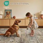 6x9 Area Rugs for Living Room, Non-Slip Washable Brown Vintage Carpet - Image 6
