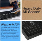 GORILLA GRIP WeatherMAX Door Mat, Indoor Outdoor Use, 35x23, Black Welcome - Image 4
