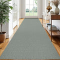 EARTHALL Washable Runner Rug, Non Slip Hallway Runner, 3x14 Ft, Green/Grey by Unknown
