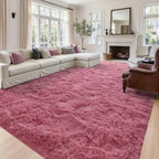 8x10 Extra Large Blush Fluffy Soft Area Rug Non-Slip for Kids Bedroom - Image 2