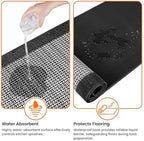 StepRite Kitchen Rugs, Kitchen Mats for Floor, 70"x24" Non-Slip Machine-Washable Kitchen Throw Rug, Absorbent Runner Rugs Office, Sink Standing Desk Mat, Decor Carpet, Black - Image 6