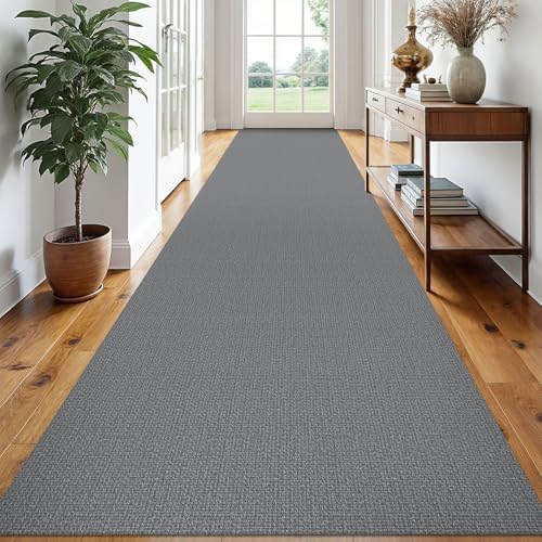 EARTHALL Washable Runner Rug, Non Slip Hall Runner Carpet, 3x18 Ft, Dark Gray by Unknown