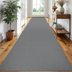 EARTHALL Washable Runner Rug, Non Slip Hall Runner Carpet, 3x18 Ft, Dark Gray by Unknown