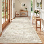 4x8 Rug Non Slip,Washable Hallway Runner Rug,Beige by Restydon