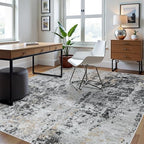 8x10 Area Rugs for Living Room Washable Bedroom Dining Room Black Grey Gold - Image 3