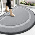 OLANLY Half Circle Front Door Mat Outside 59x34 All-Season Rubber Doormat by OLANLY