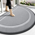 OLANLY Half Circle Front Door Mat Outside 59x34 All-Season Rubber Doormat by OLANLY