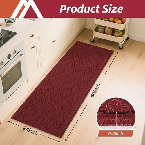 COSY HOMEER Kitchen Rugs Non Slip Washable 24"x60" Kitchen Mats for Floor - Image 2