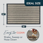 ubdyo Extra Durable Door Mat Outside Entrance (36" x 24", Bright Beige) - Image 2