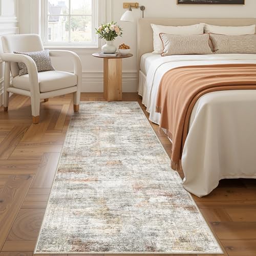 2'6 x 8' Runner Rug Non Slip,Washable Kitchen Rugs,Green - Image 4