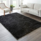 Ophanie 6x9 Black Rugs for Living Room, Large Fluffy Shag Fuzzy Plush Soft Area Rug, Floor Shaggy Carpets for Bedroom, Carpet for Kids Boys Girls Dorm Nursery Decor with Over 99 pcs Pile fibers - Image 5