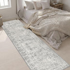 3x14 Washable Runner Rug：Modern Abstract Soft Carpet Black Grey - Image 5