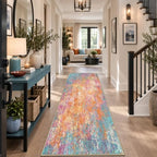 RELEANY Washable Runner 2'x8' Abstract Area Rug for Hallway Starlight - Image 2