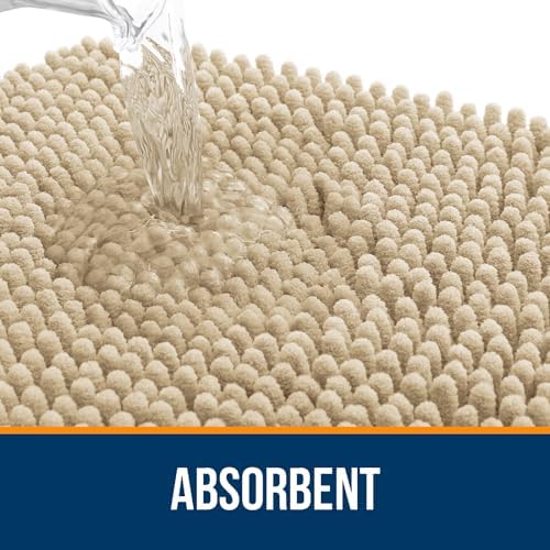 OLANLY Bathroom Rugs 35x24, Extra Soft Absorbent Chenille Bath Rugs - Image 4