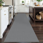 EARTHALL Washable Runner Rug, Non Slip Hall Runner Carpet, 3x12 Ft, Dark Gray - Image 6