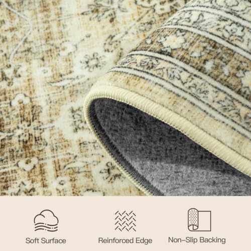 Lofus 9x12 Area Rug for Living Room, Non-Slip Washable Carpet，Beige - Image 7
