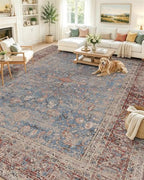OLANLY 9x12 Washable Area Rug, Soft Non Slip Carpet for Bedroom Living Room by OLANLY