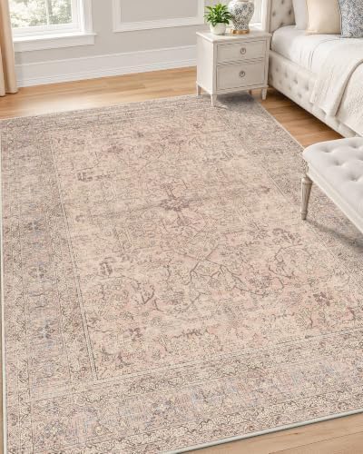 OLANLY 4x6 Washable Area Rug, Soft Non Slip Carpet for Bedroom Living Room by OLANLY