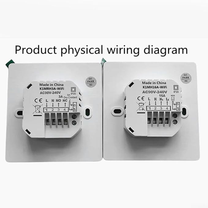 Sumsoctober Smart WiFi Floor Heating Thermostat for Tuya Programmable Energy Saving Controller with Child Lock and Weather Updates(3A)