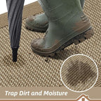 BEQHAUSE Indoor Door Mat 36" x 60", Dirt Trapper Door Mats, Beige - Image 3