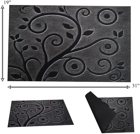 Outdoor Rug Door Mat,Welcome Mat Outdoor,Non-Slip Door Mat Outside Entrance,Nice Front Door Mat,Stylish Welcome Mat, Entryway Rug,19”x31” (9.Tree) - Image 3