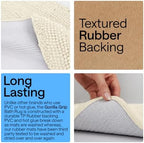GORILLA GRIP Bath Rug Mat for Bathroom, Thick Chenille, 48x24 Ivory Cream - Image 3