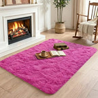 Noahas 2x3 Hot Pink Fluffy Soft Area Rug Non-Slip for Kids Bedroom Nursery - Image 4
