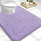 OLANLY Toilet Rugs U-Shaped 24x20, Soft Absorbent Chenille Contour Rugs by OLANLY