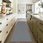 EARTHALL Washable Runner Rug, Non Slip Entryway Runner, 3x6 Ft, Dark Gray - Image 6